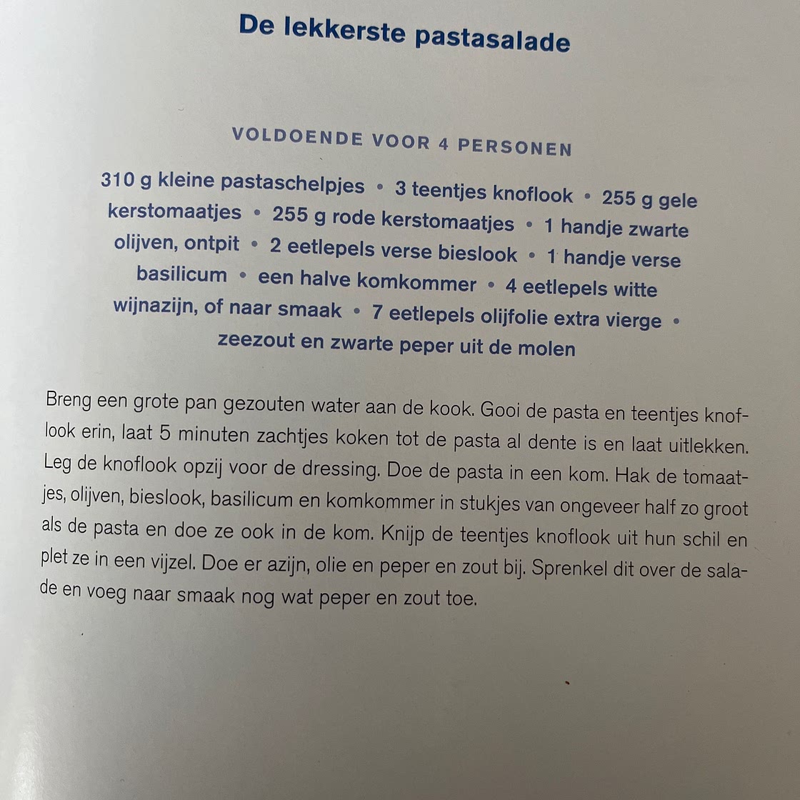 Pastasalade met makreel