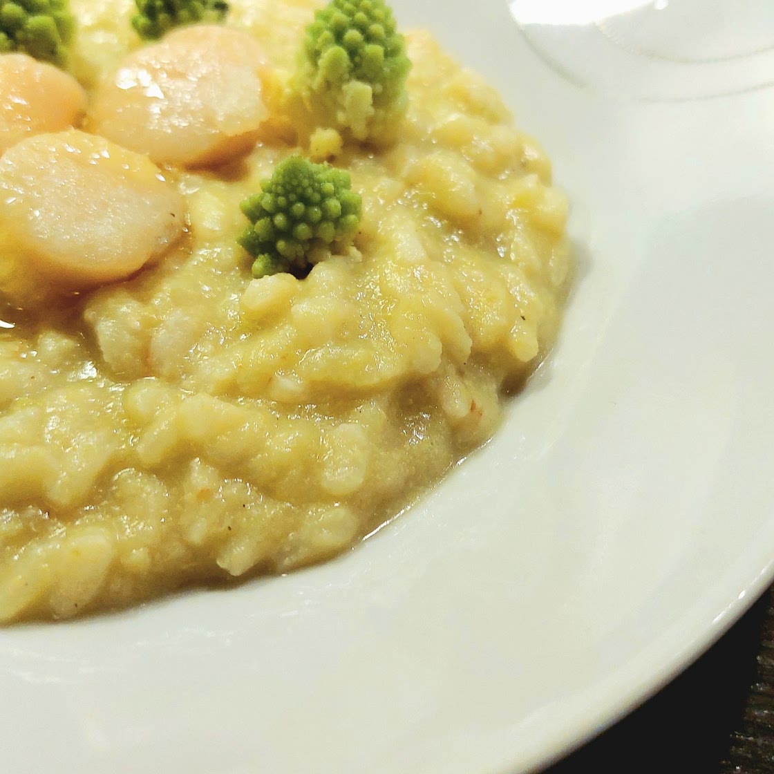Risotto - Scallop and romanesco broccoli
