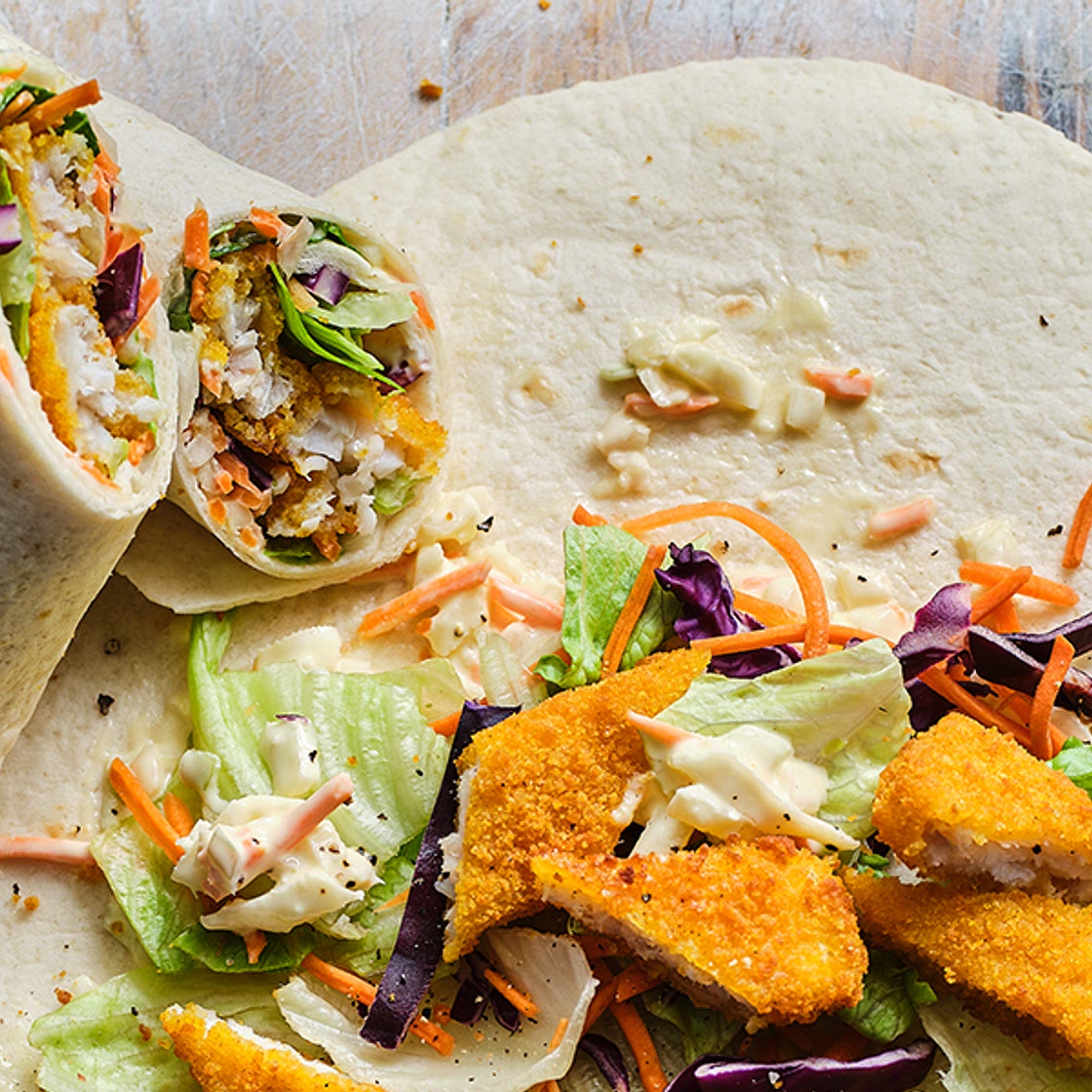 Fish finger wraps