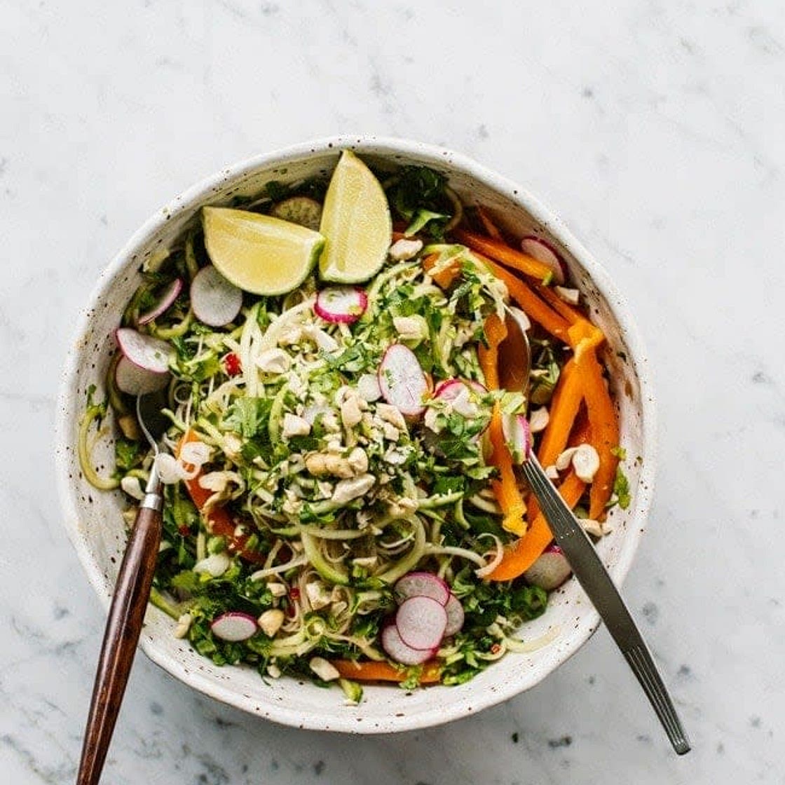 Miso Orange Courgetti Salad