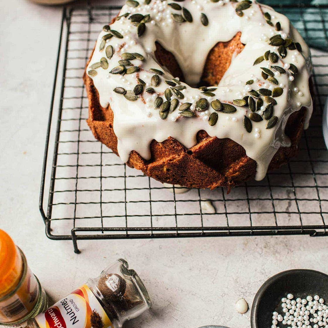 Parsnip Bundt Cake with Cream Cheese Glaze