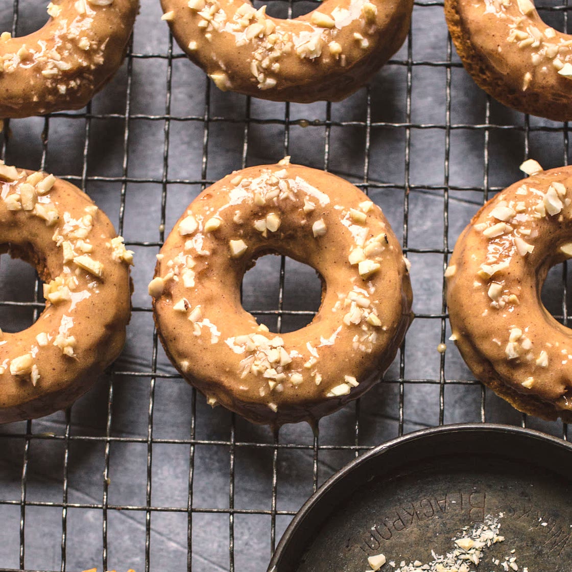Banana Peanut Butter Baked Doughnuts