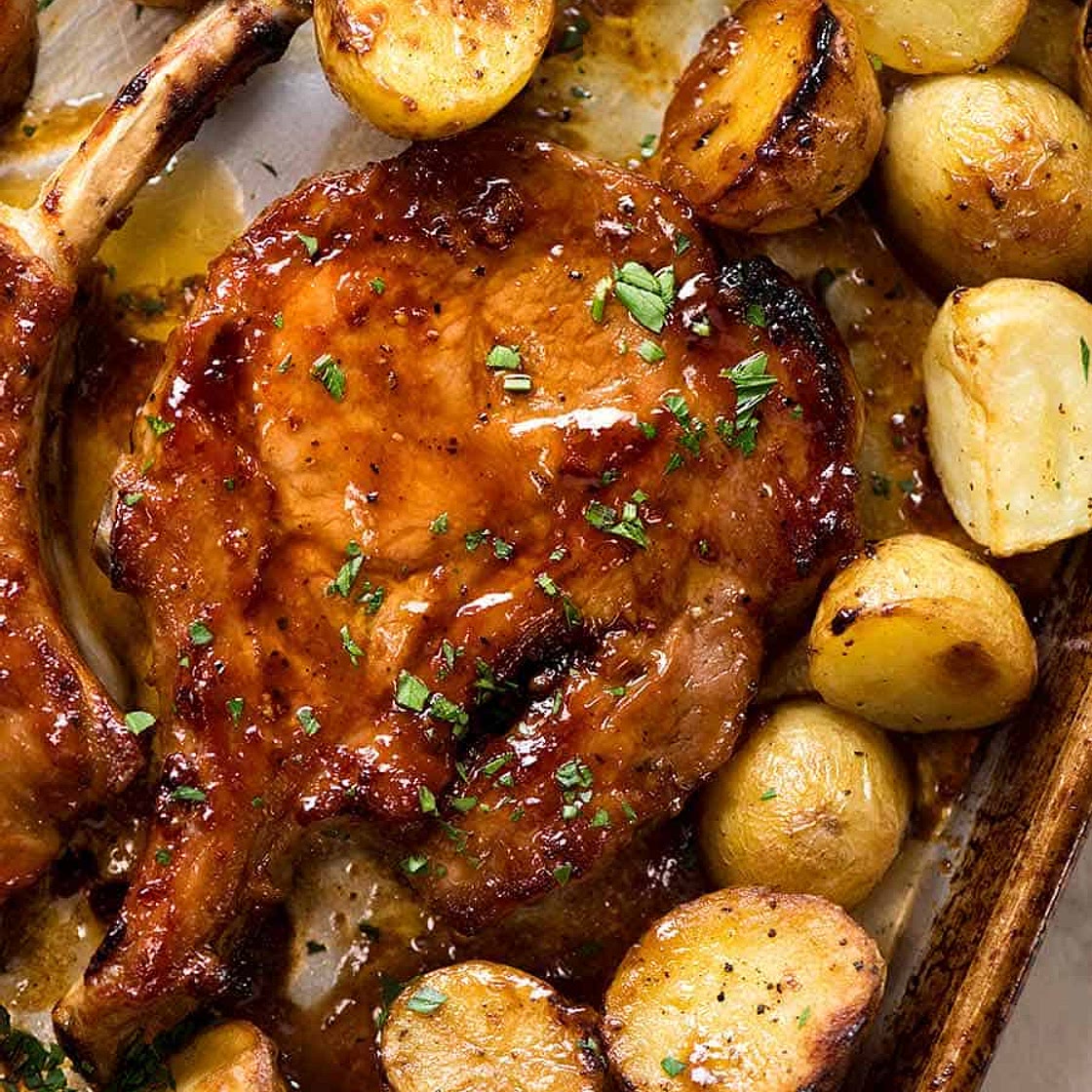 Oven baked pork chops