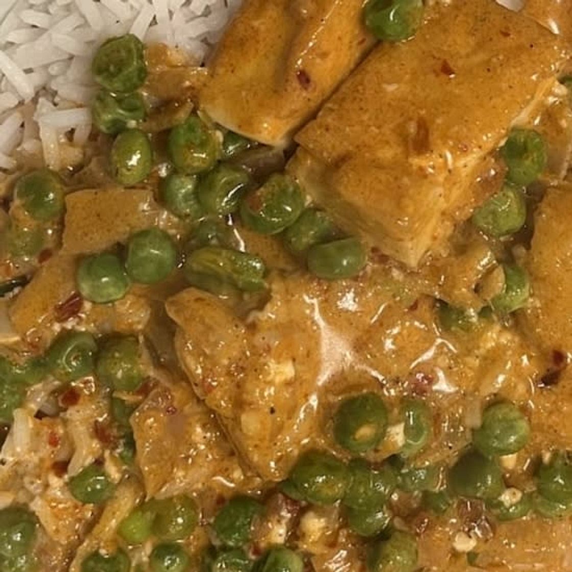 Spicy Tofu with Creamy Coconut Sauce