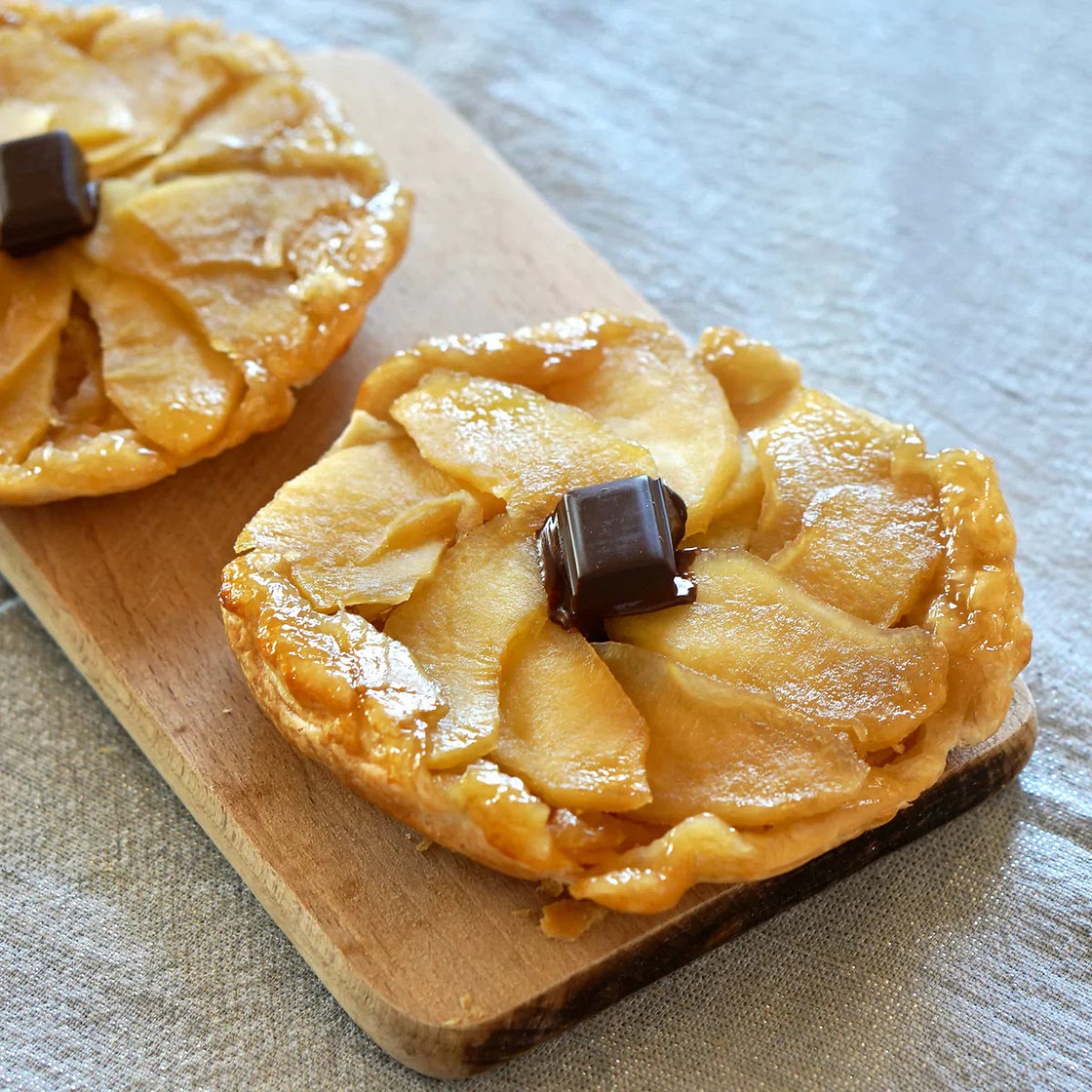 🍎 French apple and chocolate tatin pies
