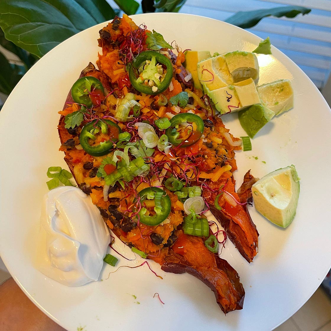 Healthy Loaded Sweet Potato Skins
