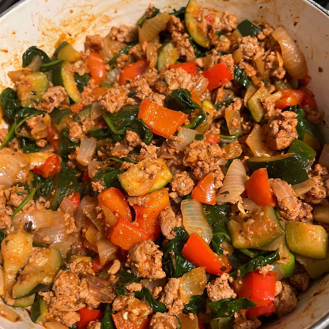Easy Turkey & Zucchini Skillet