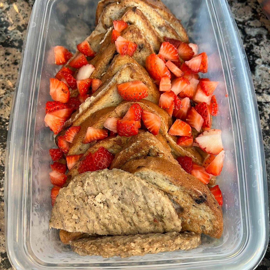 Protein blueberry French toast 