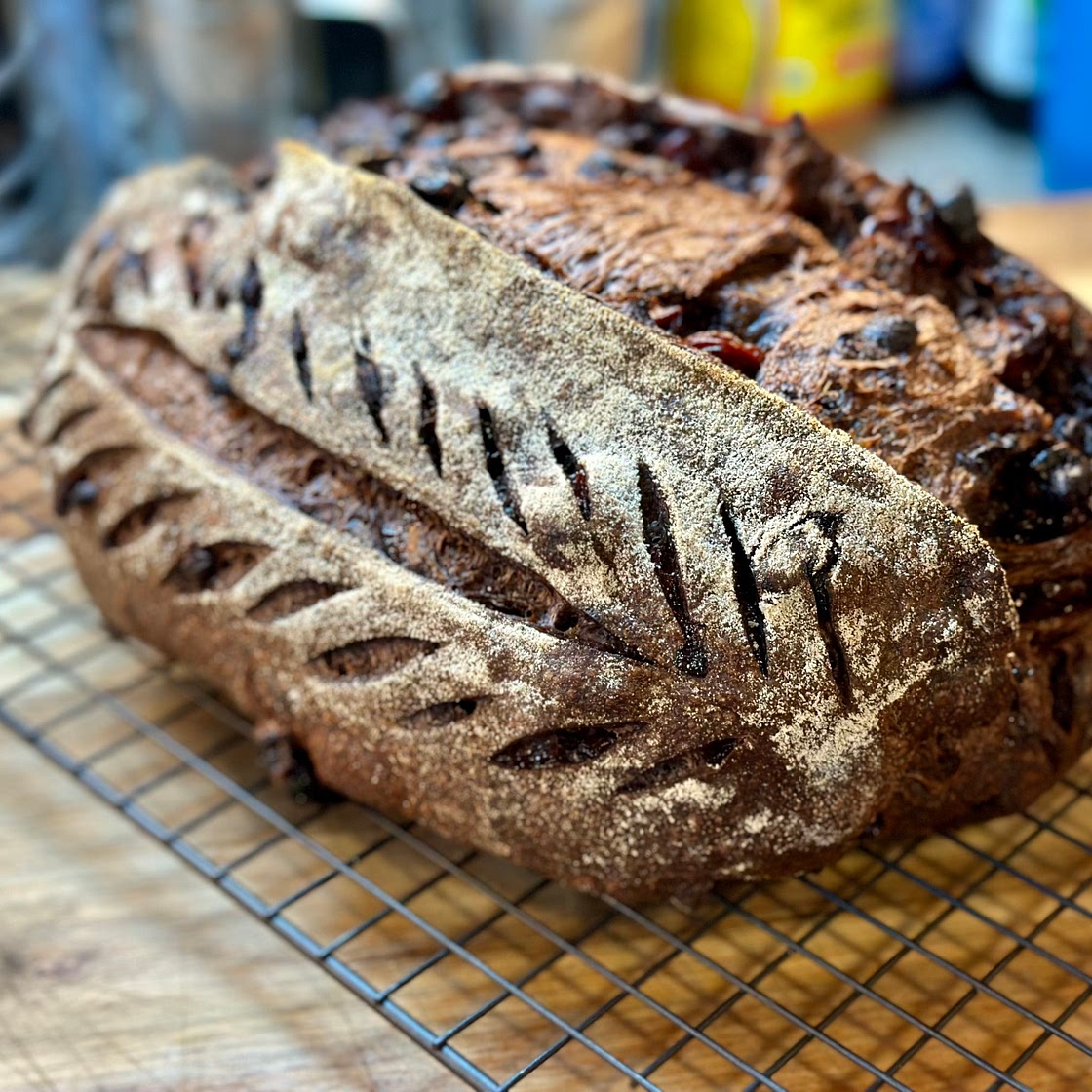 Chocolate Cherry Sourdough Bread