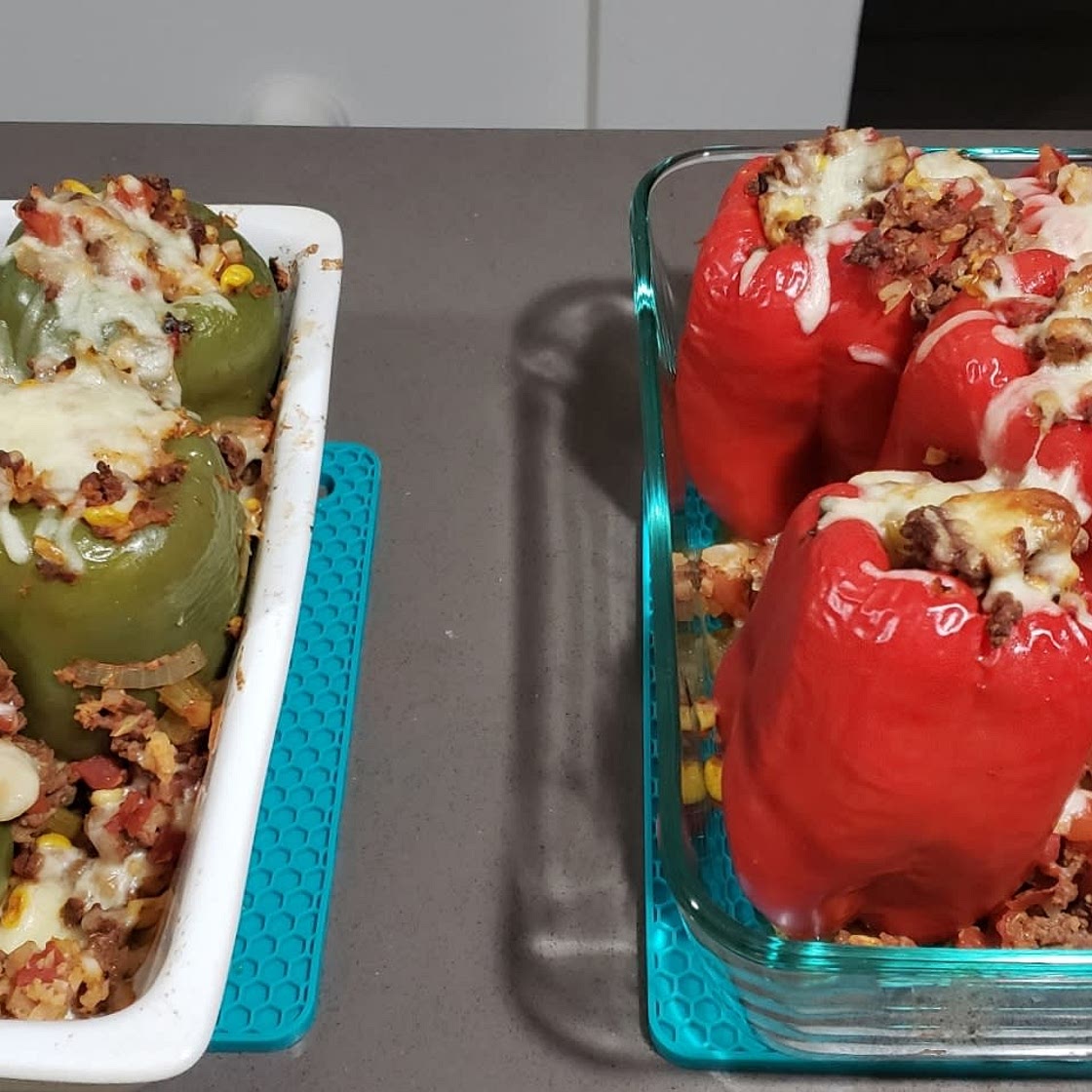 BEST Stuffed Bell Peppers with Ground Beef