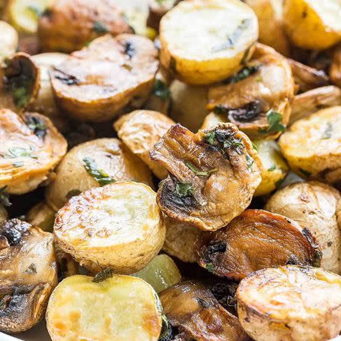 Creamy Mushrooms with Potatoes