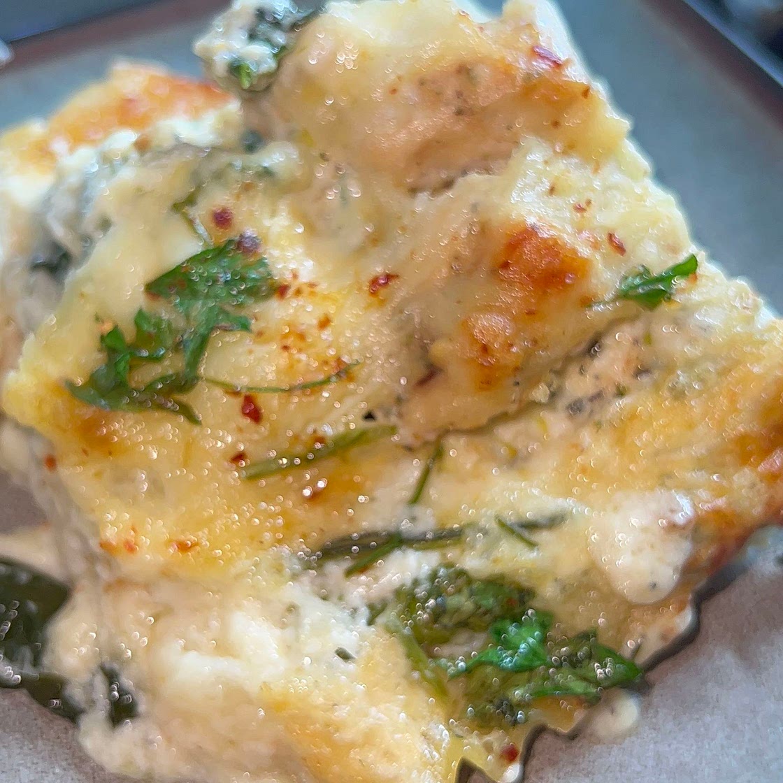 Chicken Lasagna with Alfredo Sauce