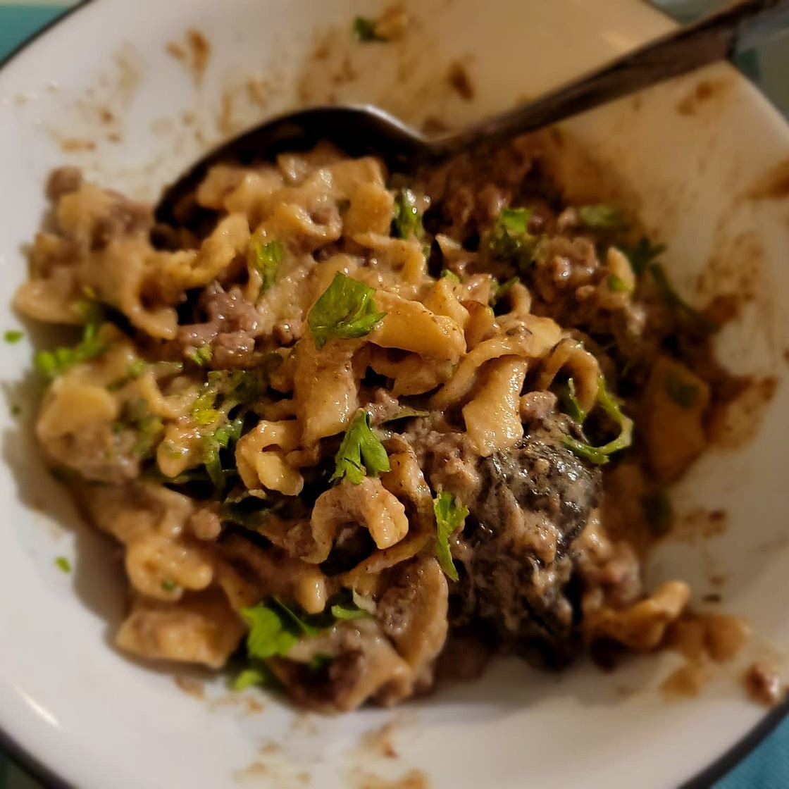Instant Pot Ground Beef Stroganoff
