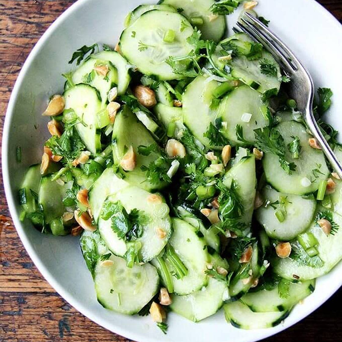 Vietnamese komkommersalade