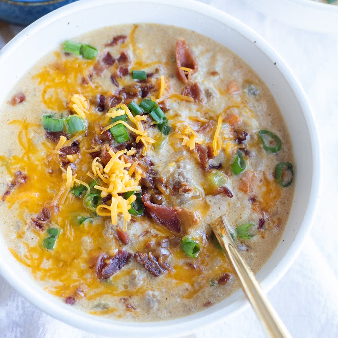 Cheeseburger Rice Soup