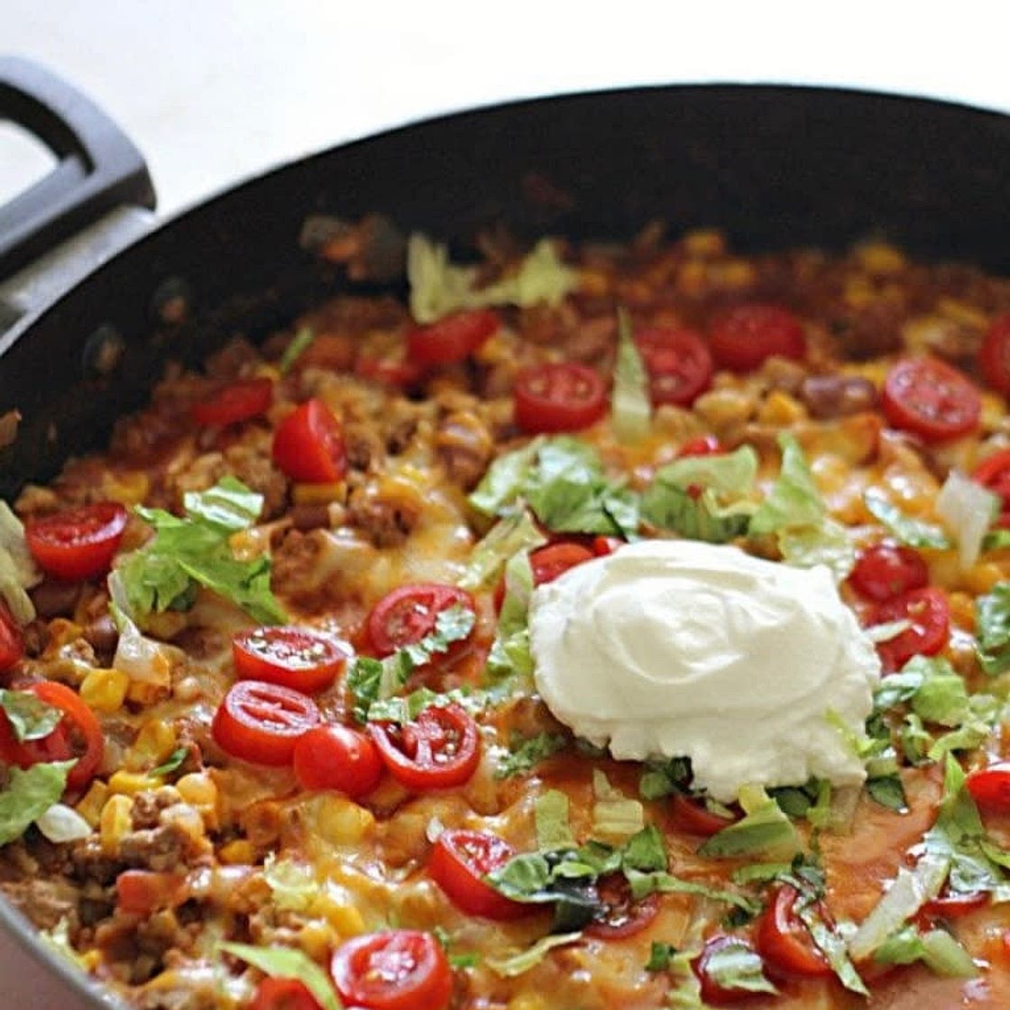 Tex-Mex Ground Turkey and Rice Skillet