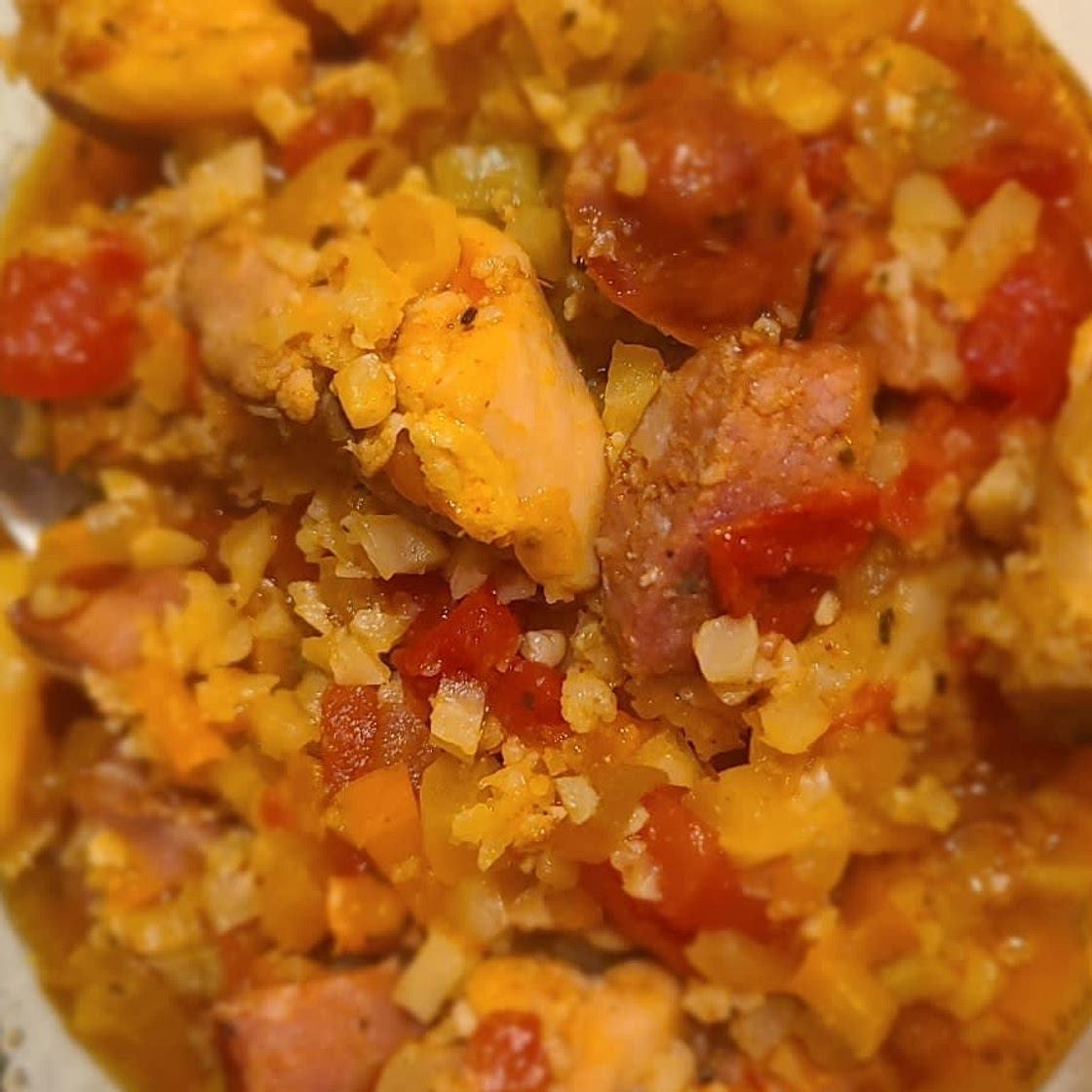 One-Pot Keto Jambalaya with Cauliflower Rice