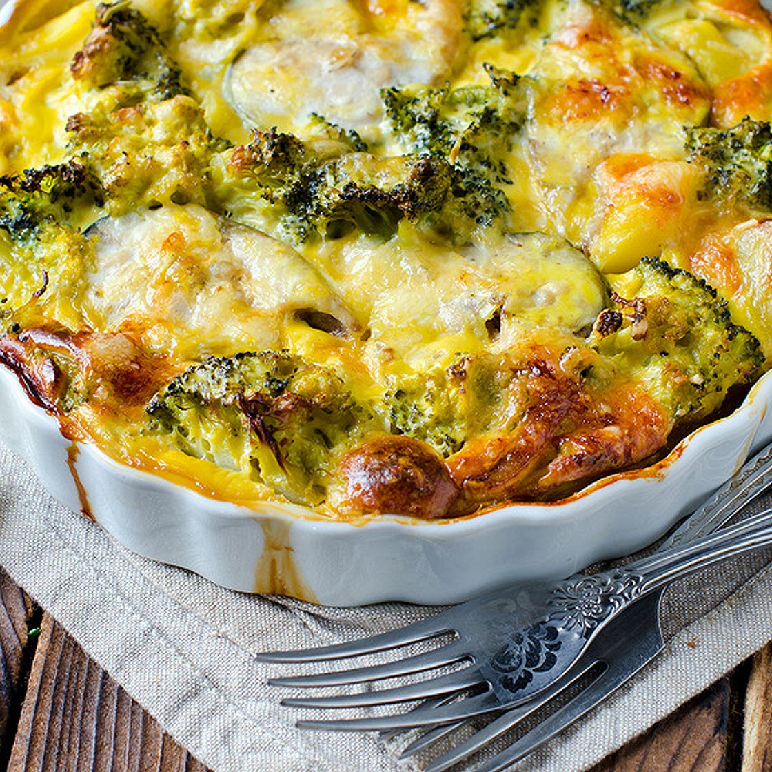 Gratin de poisson aux brocolis