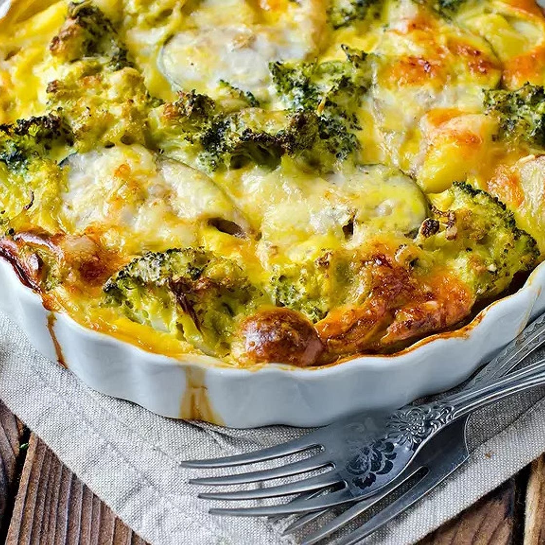 Gratin de poisson aux brocolis