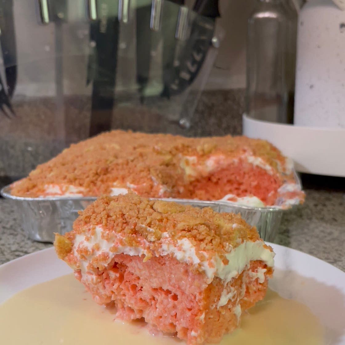 Strawberry Crunch Tres Leches