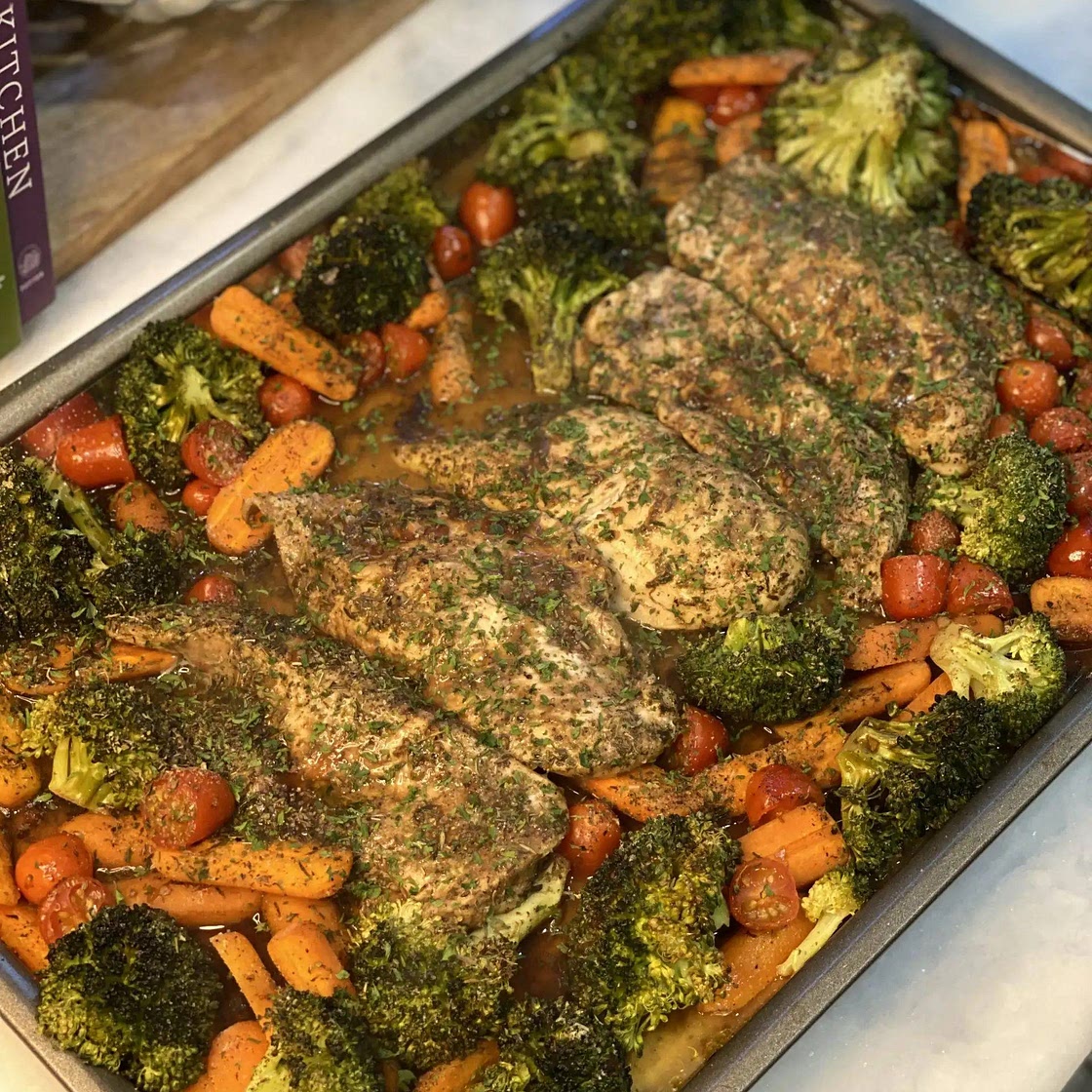 Balsamic Roasted Chicken & Veggies