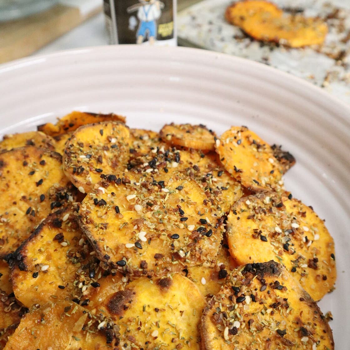 Everything Bagel Sweet Potato Chips