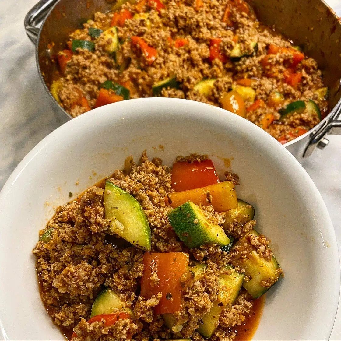 Ground Turkey & Veggie Skillet