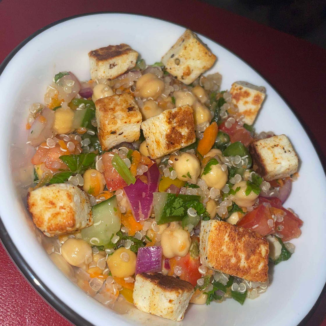 Quinoa chickpea paneer 