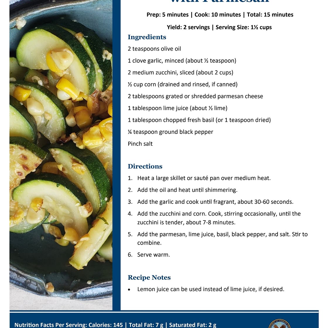 Zucchini and corn