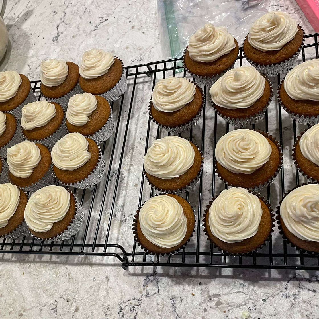 Pumpkin Cupcakes with Brown Butter Cream Cheese Frosting