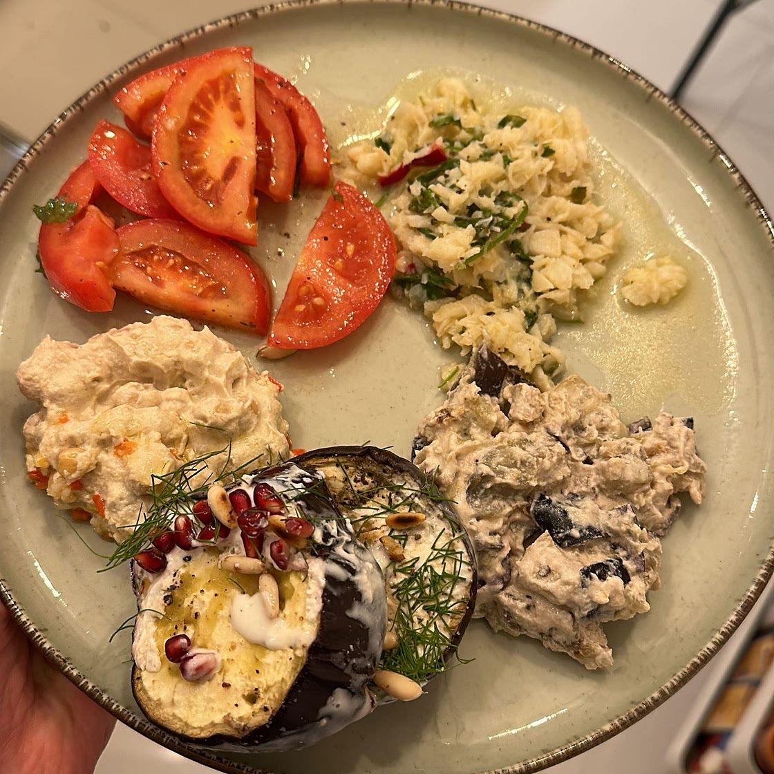 Fried baba ghanouj