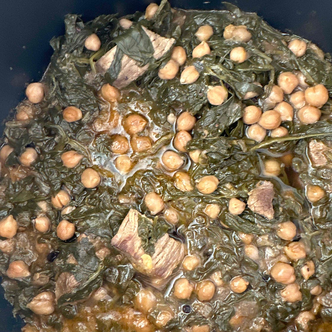 Spinach and chickpea stew