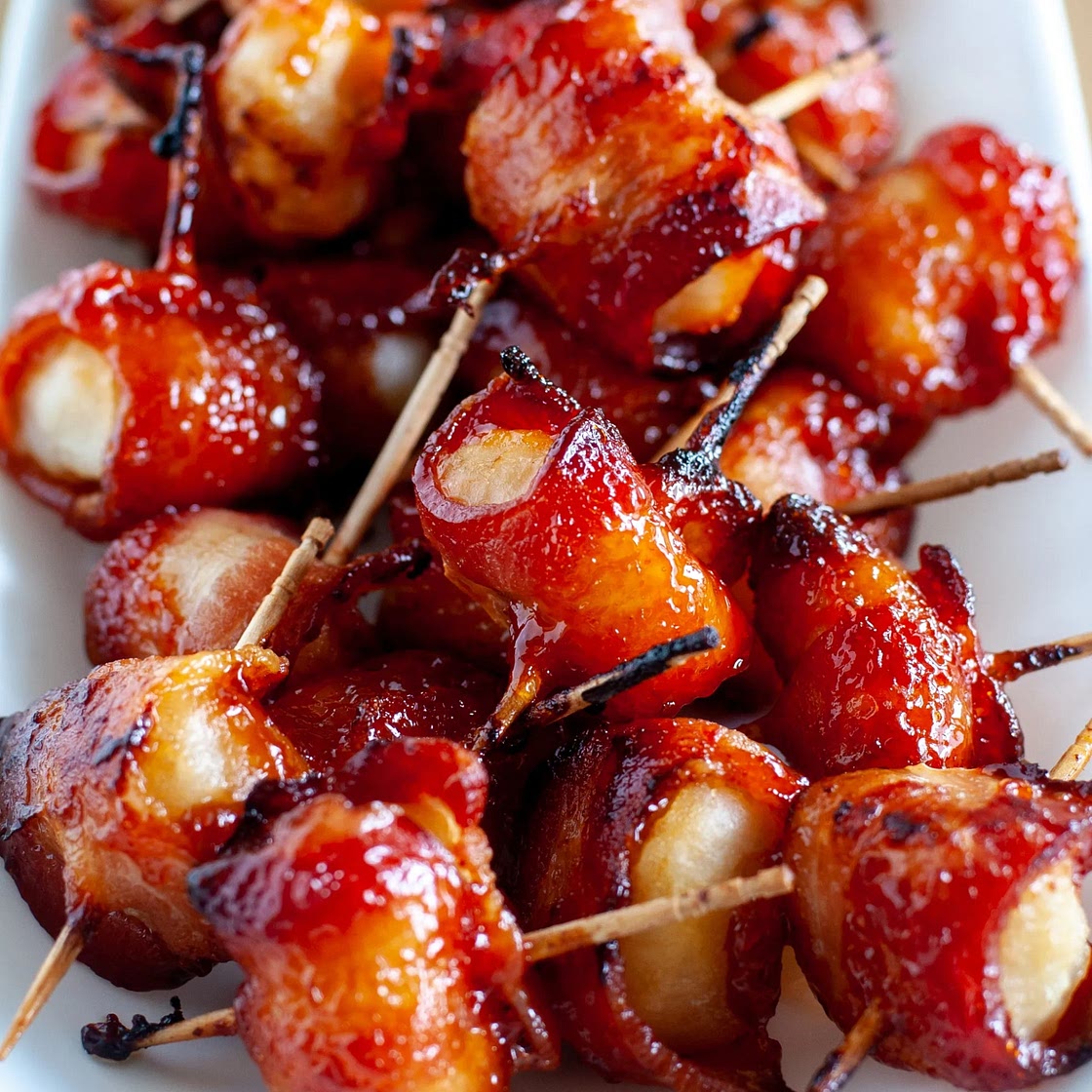 Bacon wrapped water chestnuts