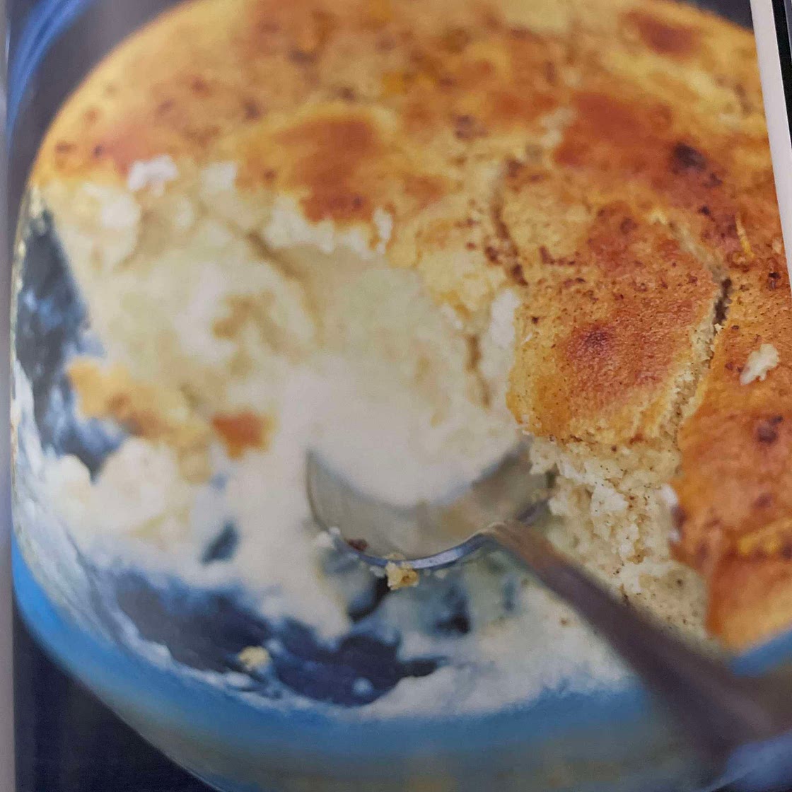 Lemon curd pudding