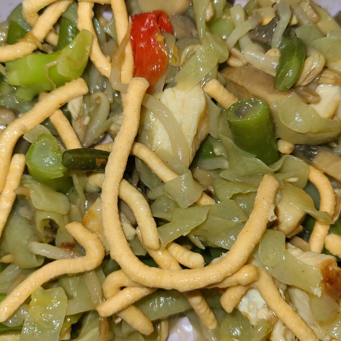 Healthier chicken chow mein