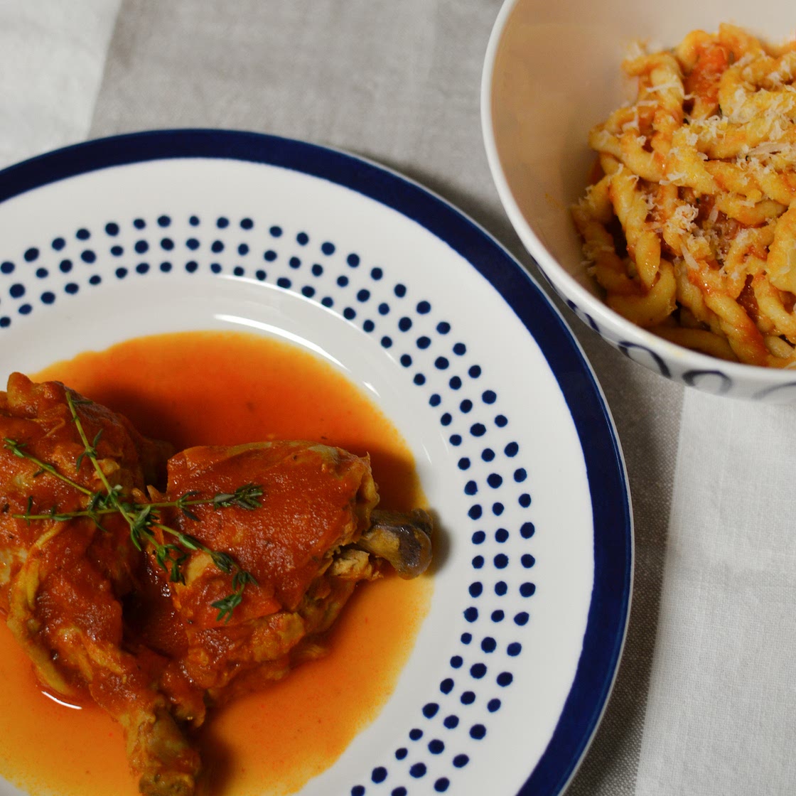 Chicken Ragù with Lorighittas Pasta