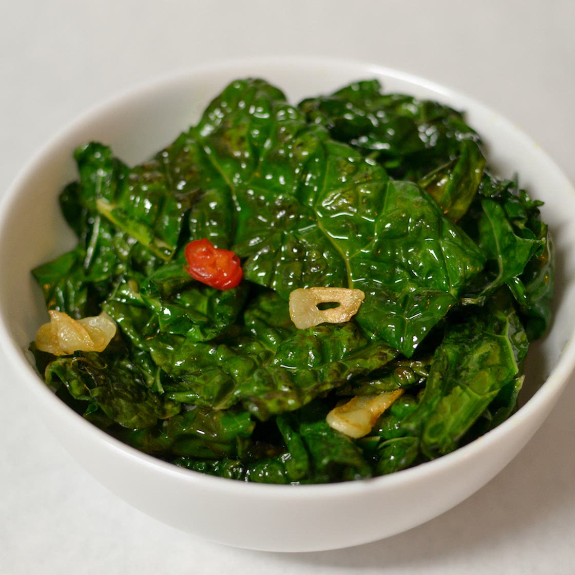 Chili and Garlic Sautéed Tuscan Kale