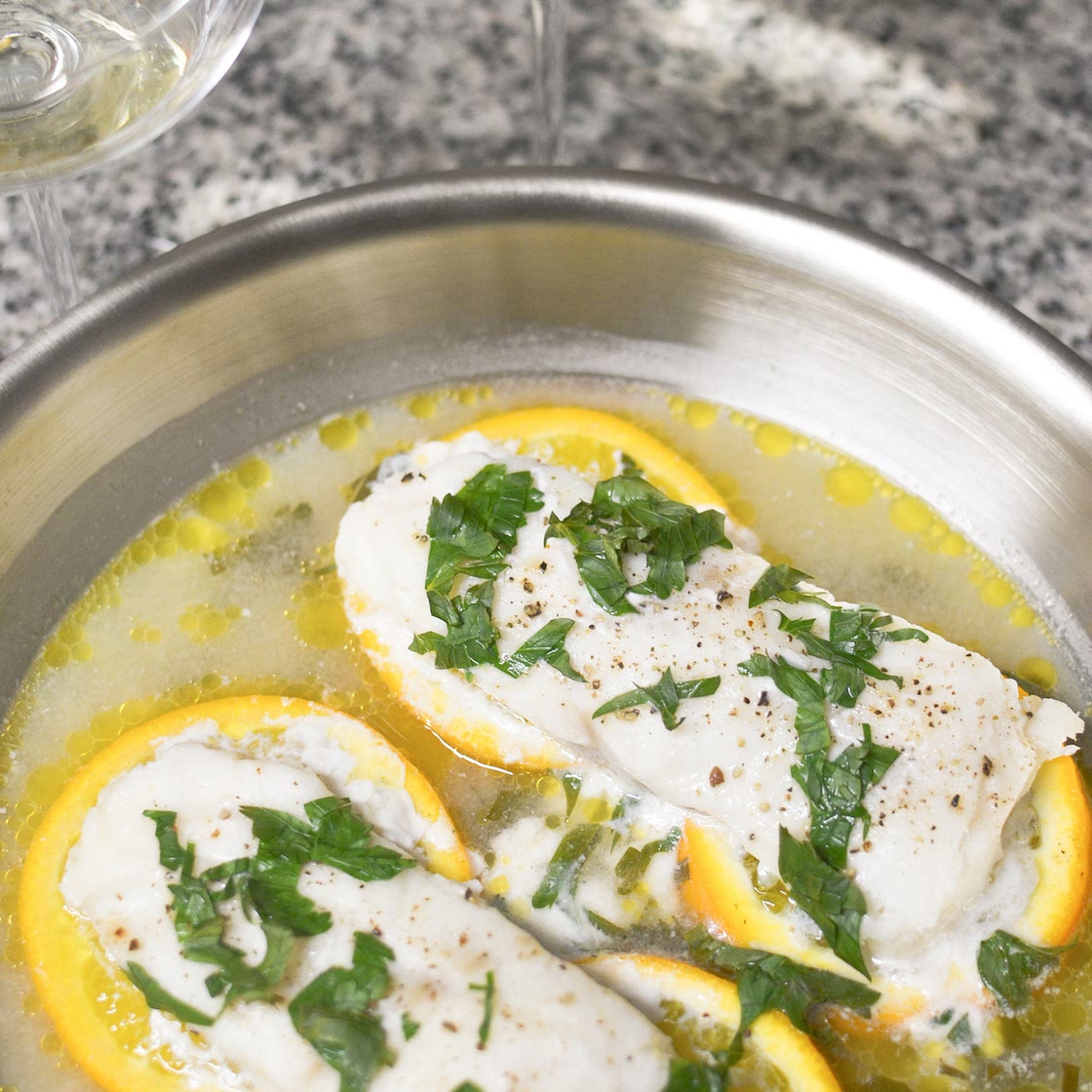 Champagne Steamed Cod