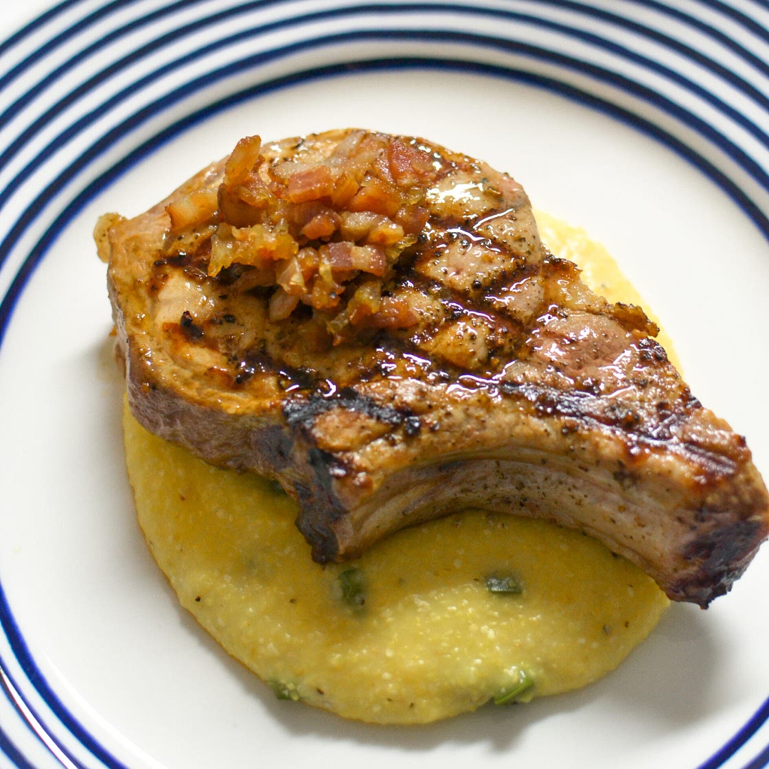 Grilled Pork Chop with Bacon Jam