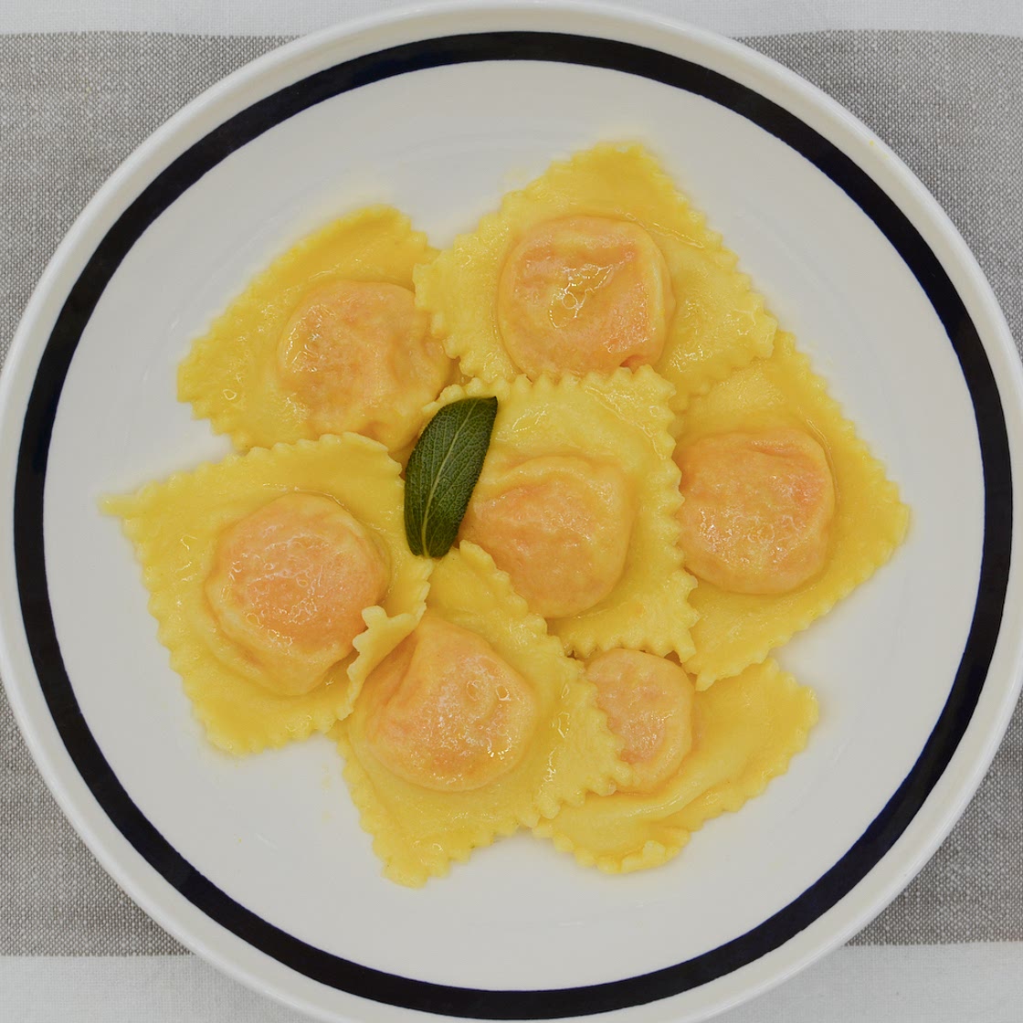 Traditional Italian Pumpkin Ravioli