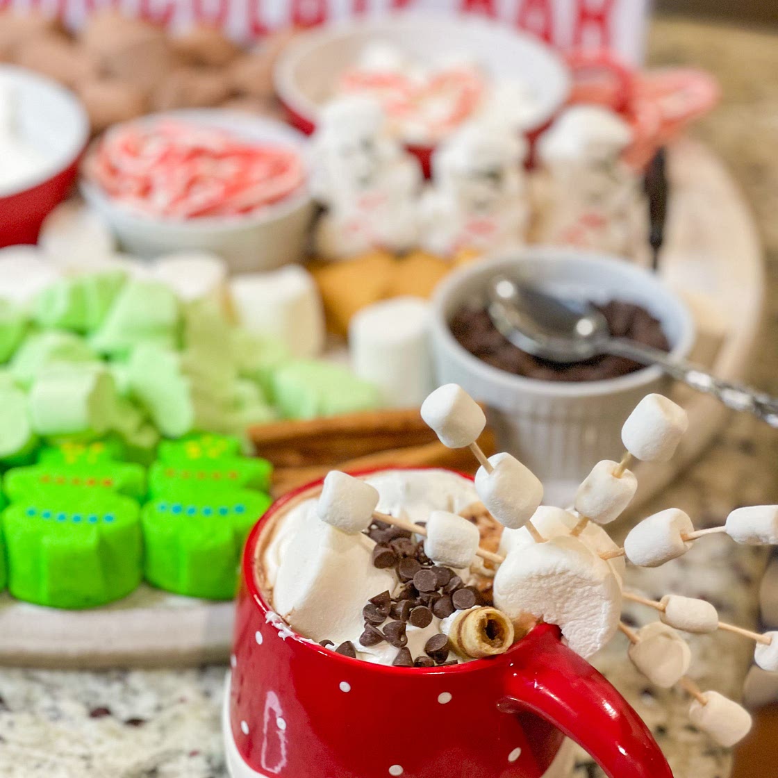 Crockpot peppermint hot chocolate 