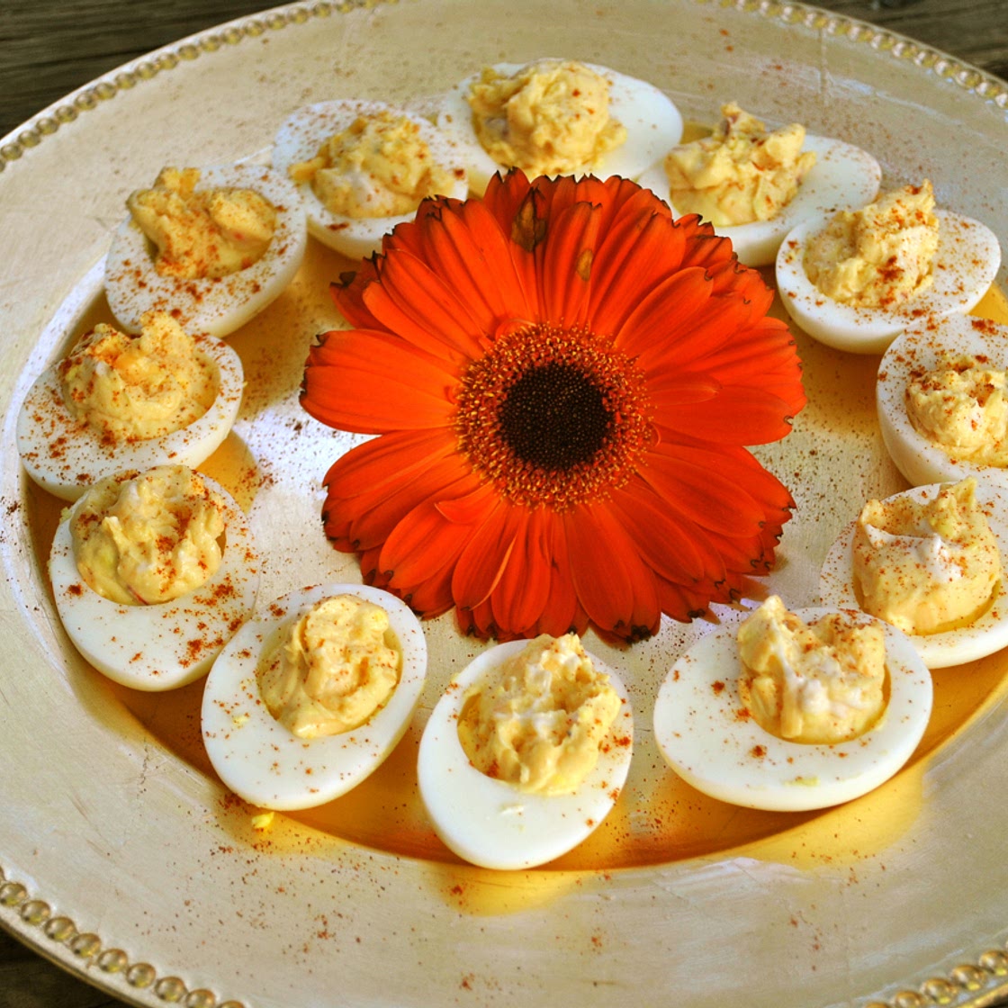 Palmetto Cheese Stuffed Deviled Eggs
