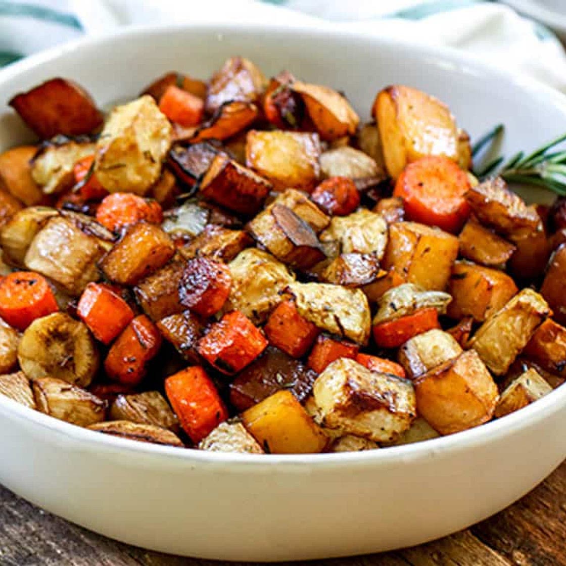 Balsamic Roasted Root Vegetables