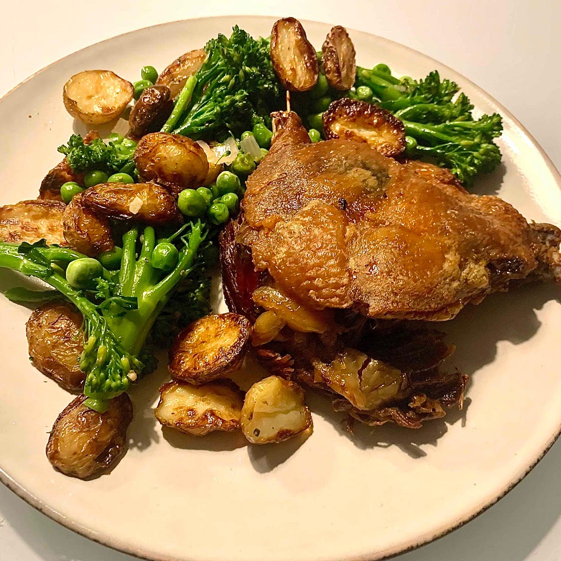 Confit de Canard with New Potatoes & Peas