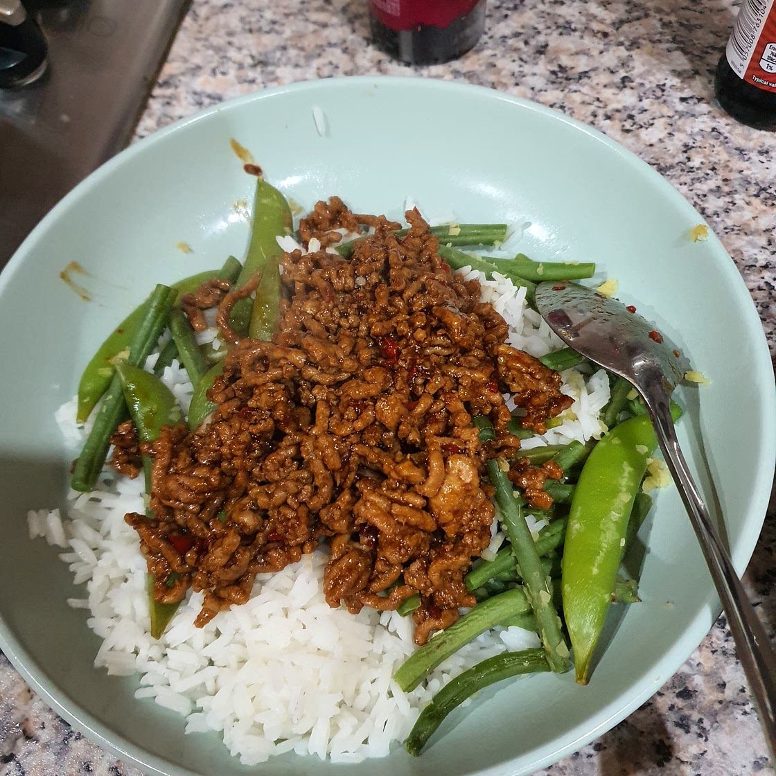 Hoisin Pork and Ginger Greens Salad