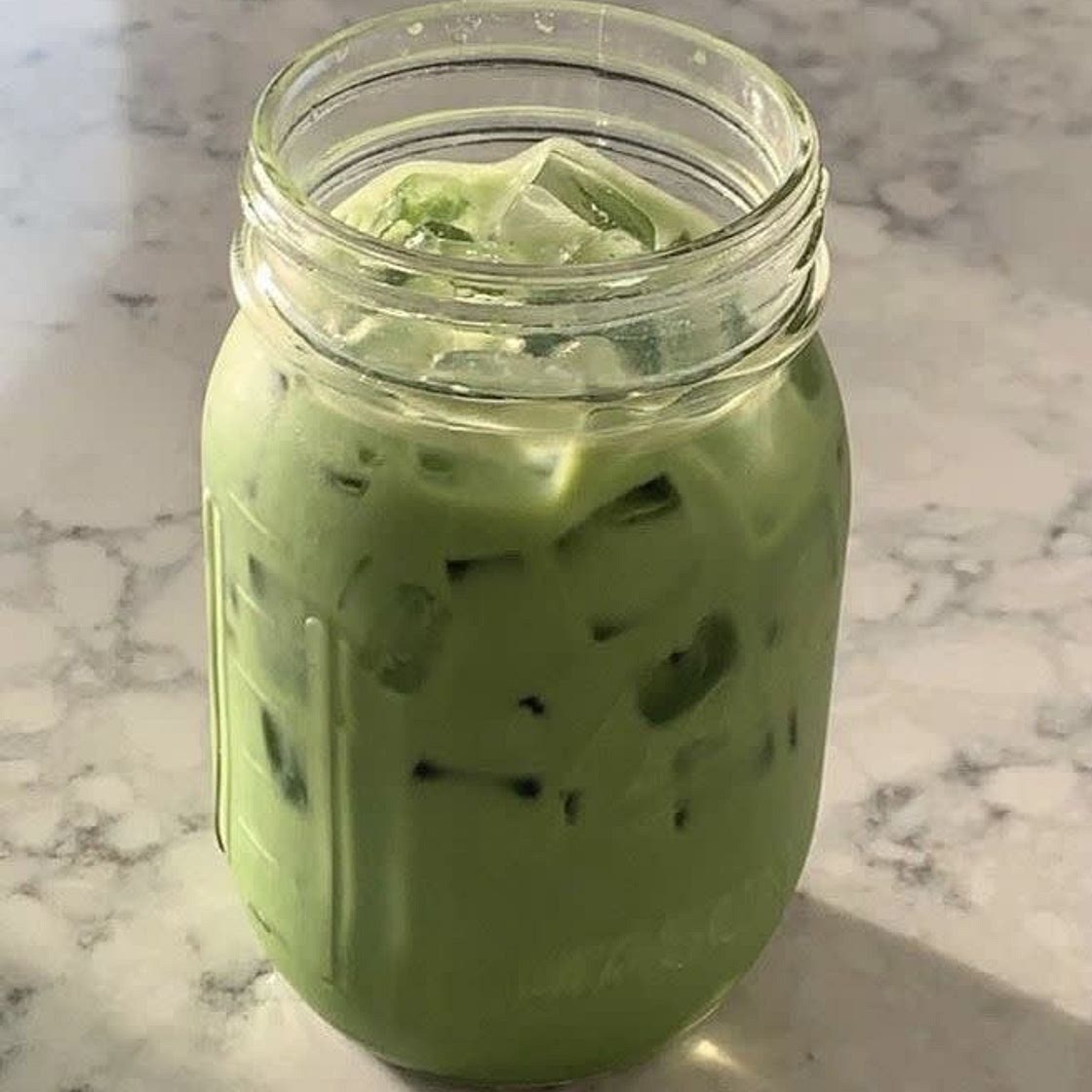 Vegan Iced Honeydew Matcha Latte