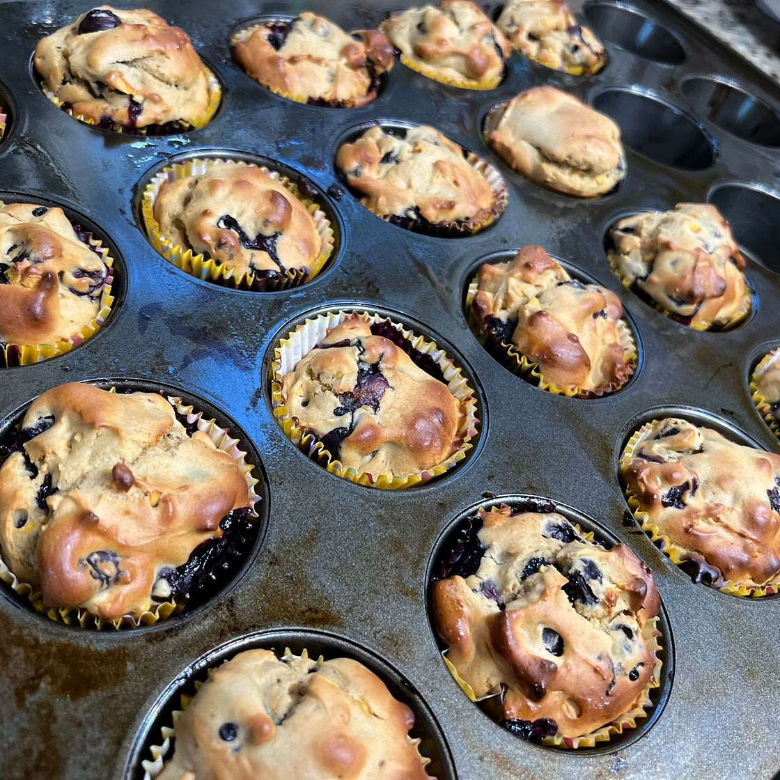 Protein Lemon Blueberry Muffins