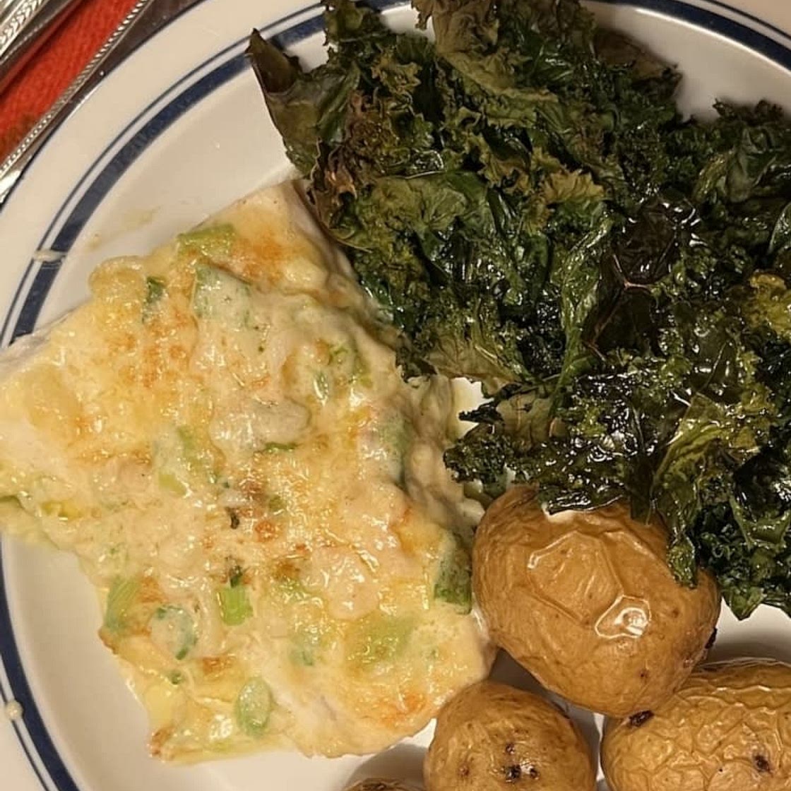 Garlic Parmesan Baked Halibut