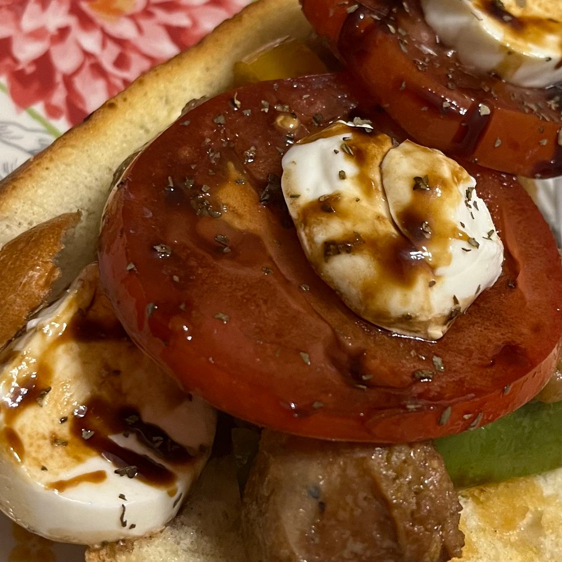 Italian Sausage & Peppers with Tomato Caprése Sub Sandwiches 