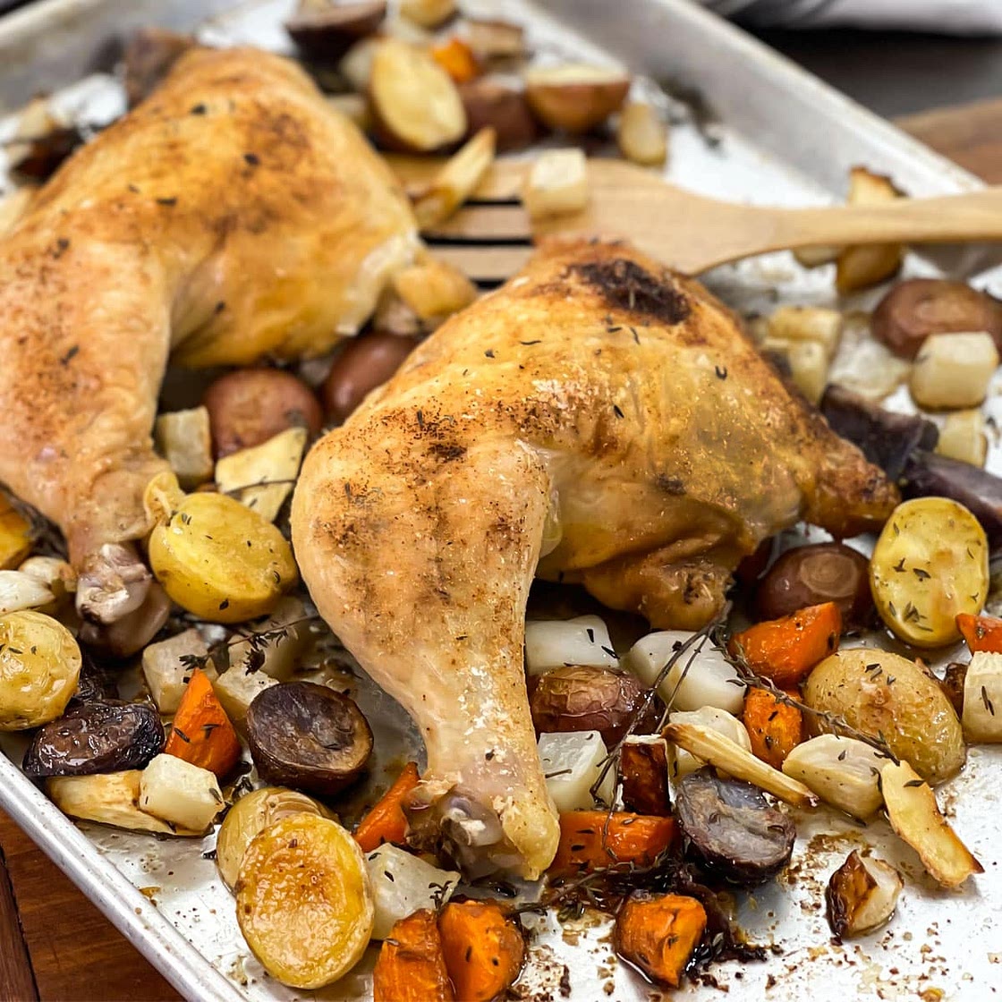 Sheet Pan Roasted Chicken and Veggies